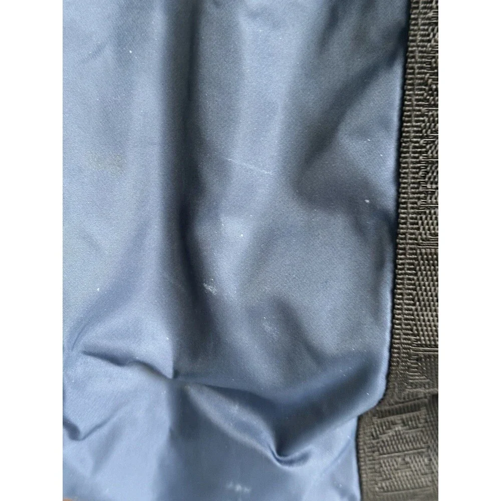Lauren Ralph Lauren Navy Blue Nylon Duffel Overnight Weekend Travel Tote Bag